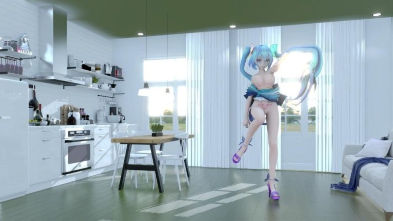MMD23 初音未来淫荡制服诱惑 双马尾骑乘位爆操到潮吹 3D